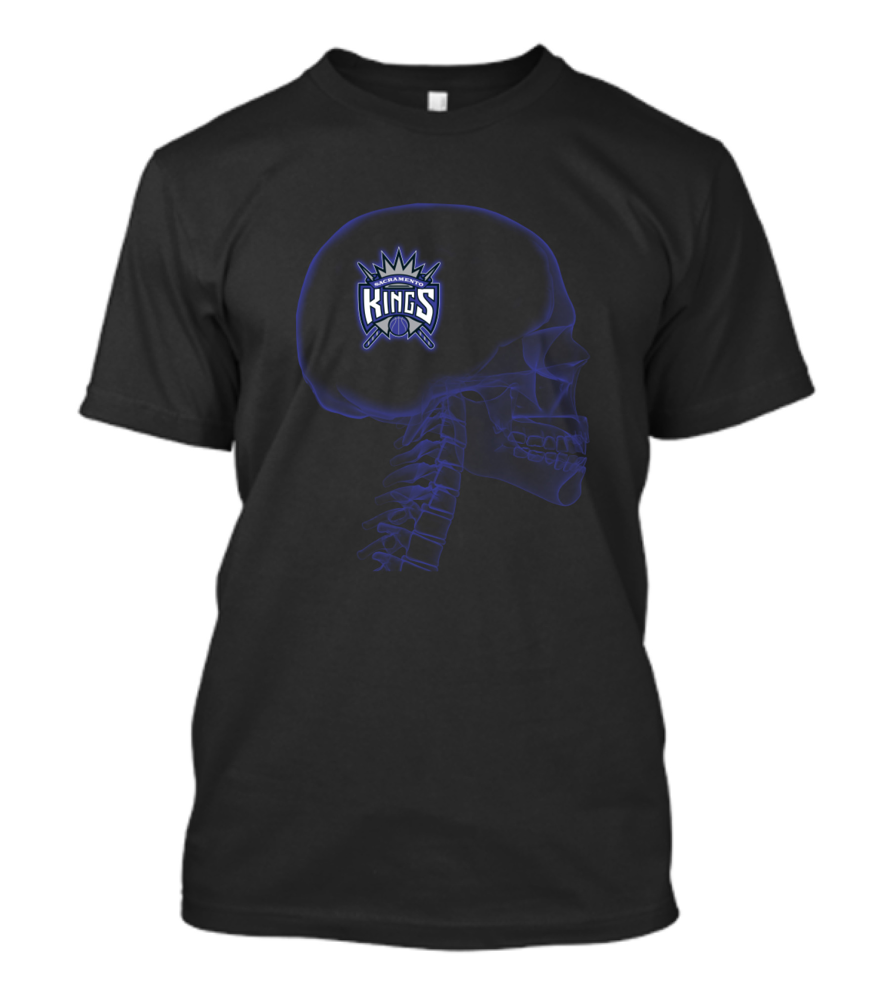 Sacramento Kings Logo In Skull Brain Halloween Theme T-Shirt