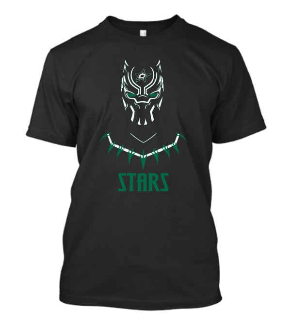Dallas Stars Fans Black Panther Nhl Crossover T-Shirt