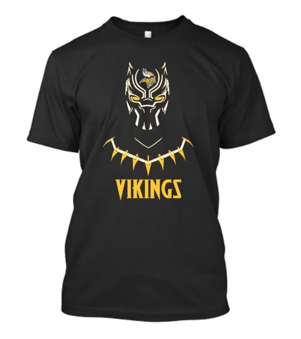 Minnesota Vikings Fan Black Panther Fusion T-Shirt