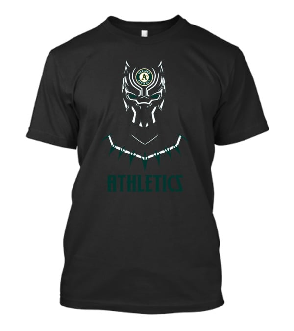 Oakland Athletics Fans Black Panther Mask T-Shirt