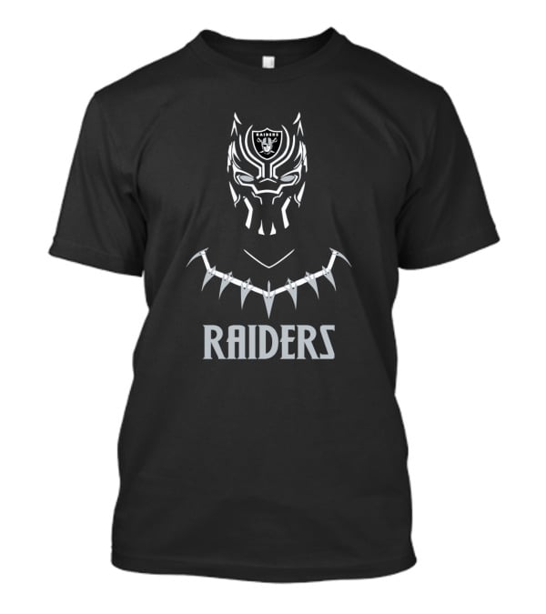 Raiders Fans With Black Panther Mask Design Representing Oakland Loyalty T-Shirt