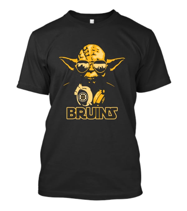 Yoda Bruins Boston Star Wars Fans Mashup T-Shirt