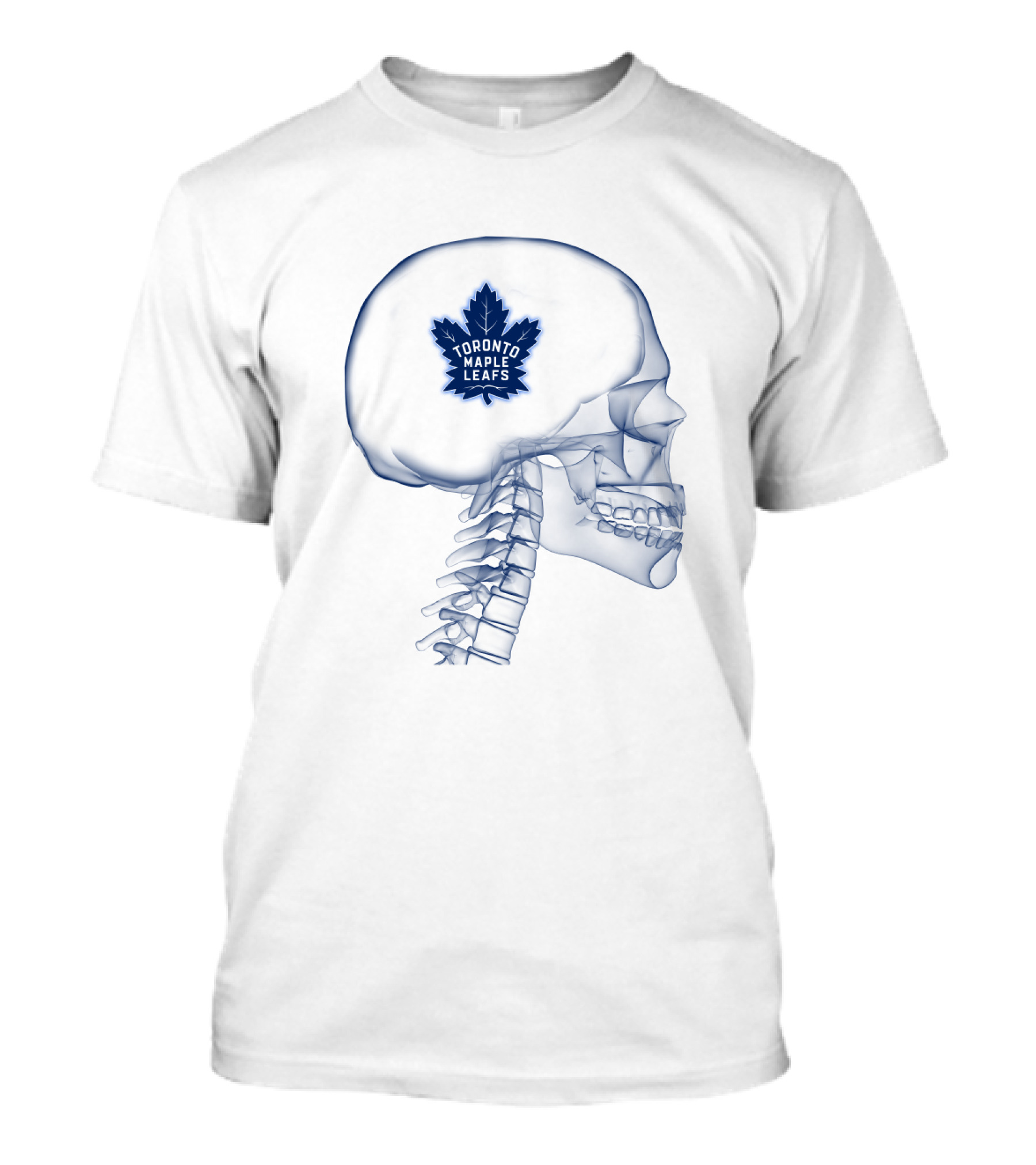 Toronto Maple Leafs Inside My Skull Brain Skeleton T-Shirt