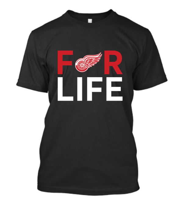 For Life Detroit Red Wings Fans Retro Logo Tribute T-Shirt