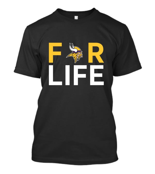 For Life Minnesota Vikings Fans With Iconic Helmet T-Shirt
