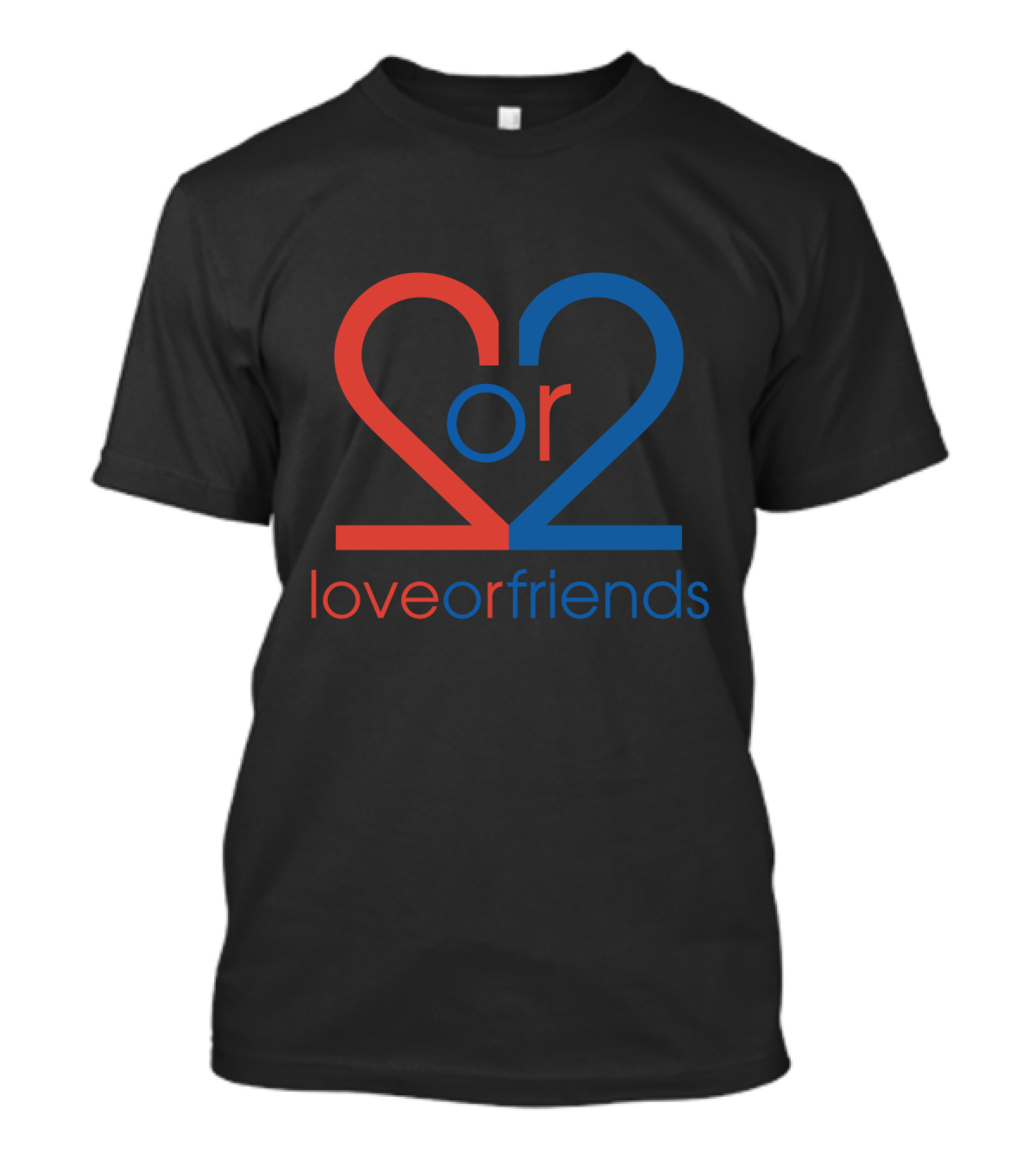 Loveorfriends Heart Symbol Text T-Shirt