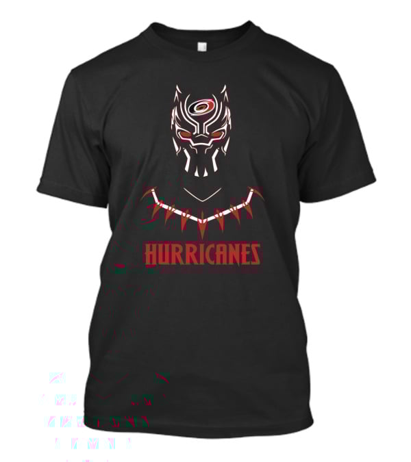 Black Panther Carolina Hurricanes Fans Mashup Helmet T-Shirt