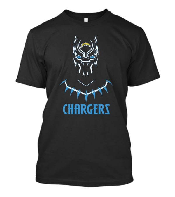 Black Panther Los Angeles Chargers Fans T-Shirt
