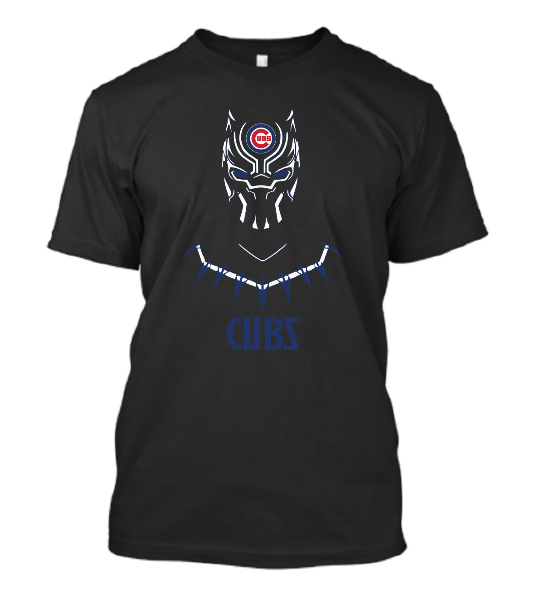 Chicago Cubs Black Panther Mask Face Cubs Fans Iconic T-Shirt