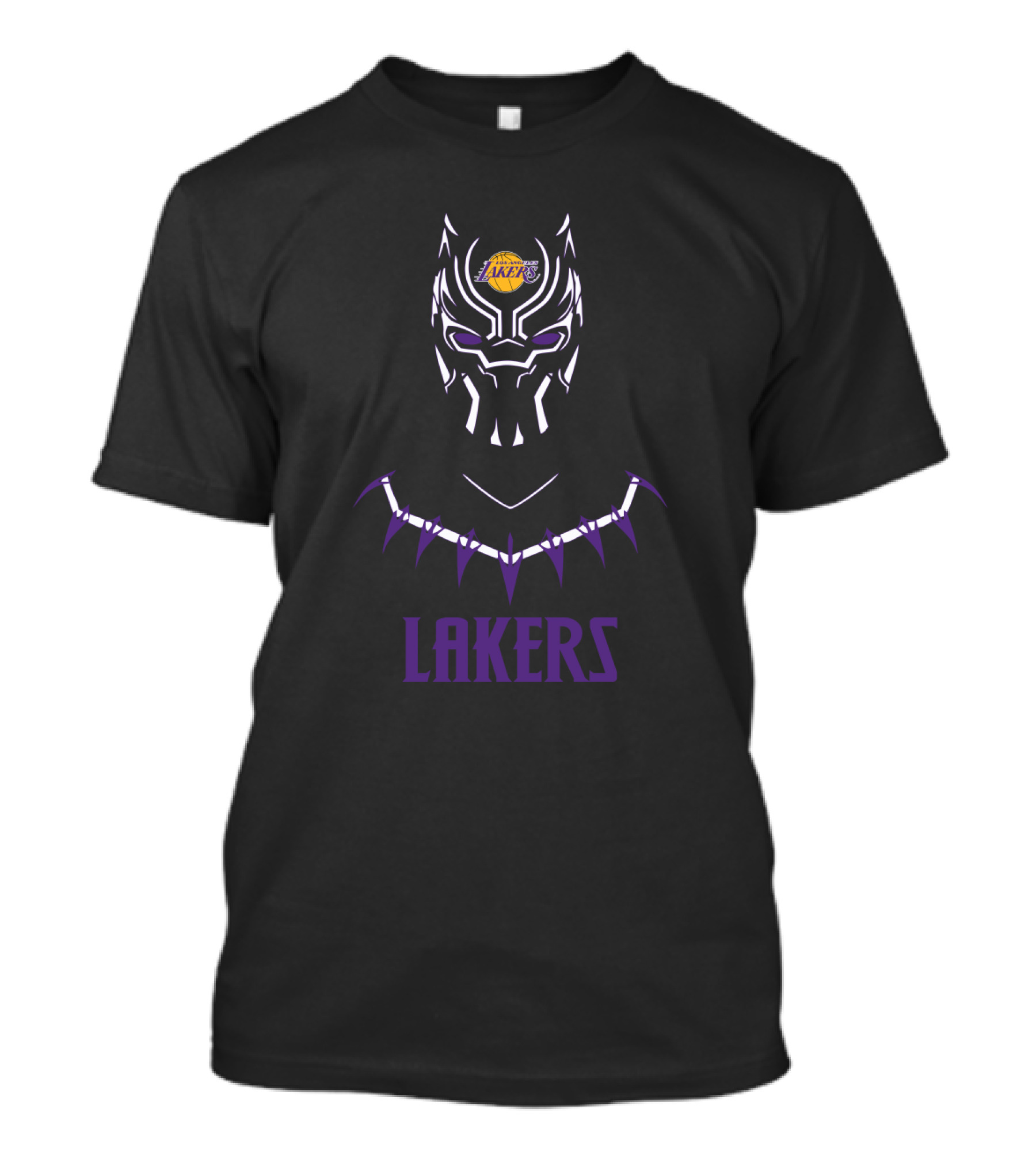 Black Panther Los Angeles Lakers Fans T-Shirt