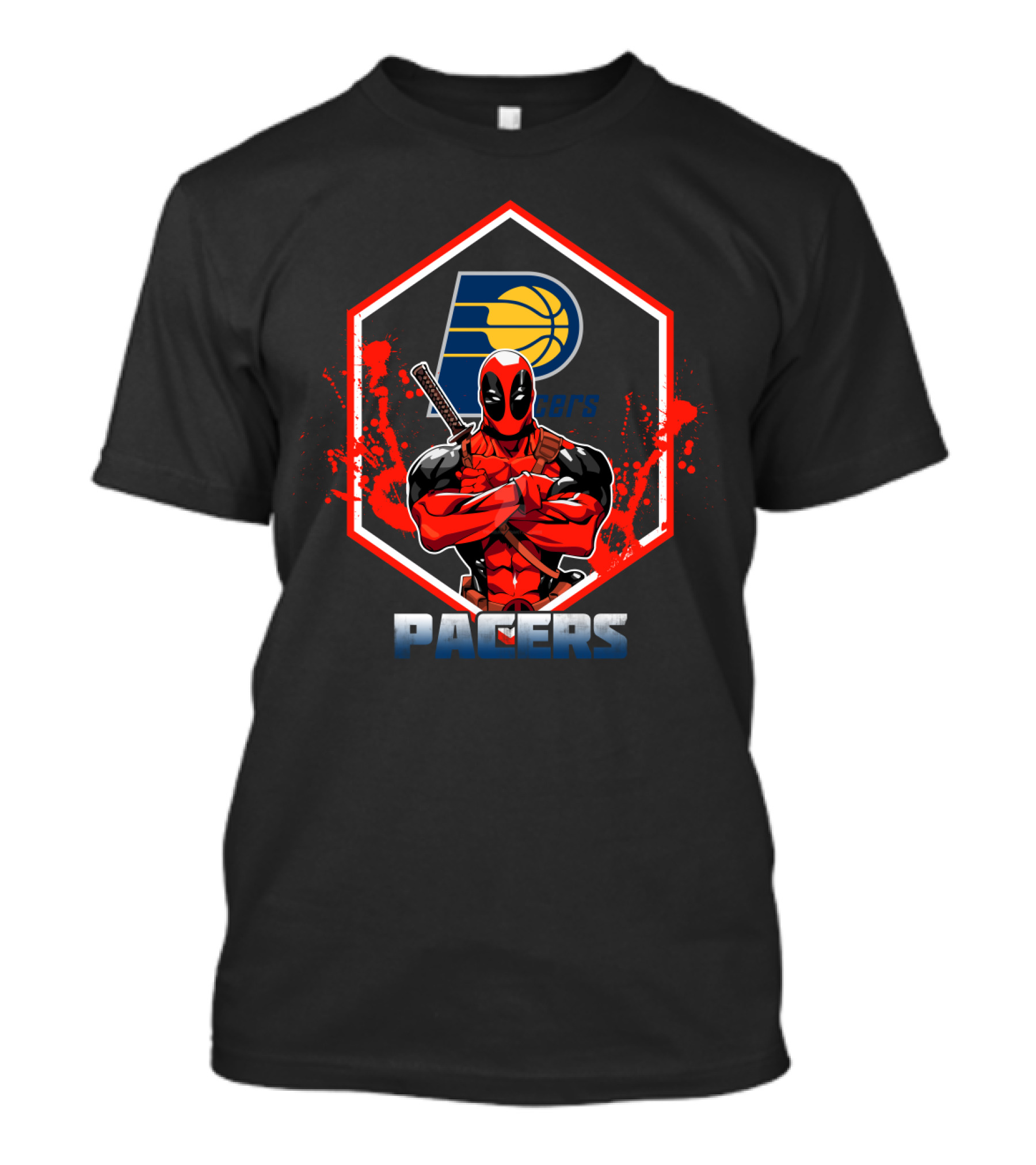 Deadpool Indiana Pacers Logo Crossover T-Shirt