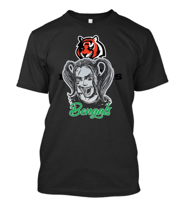 Bengals Fans Harley Quinn And Cincinnati Bengals T-Shirt