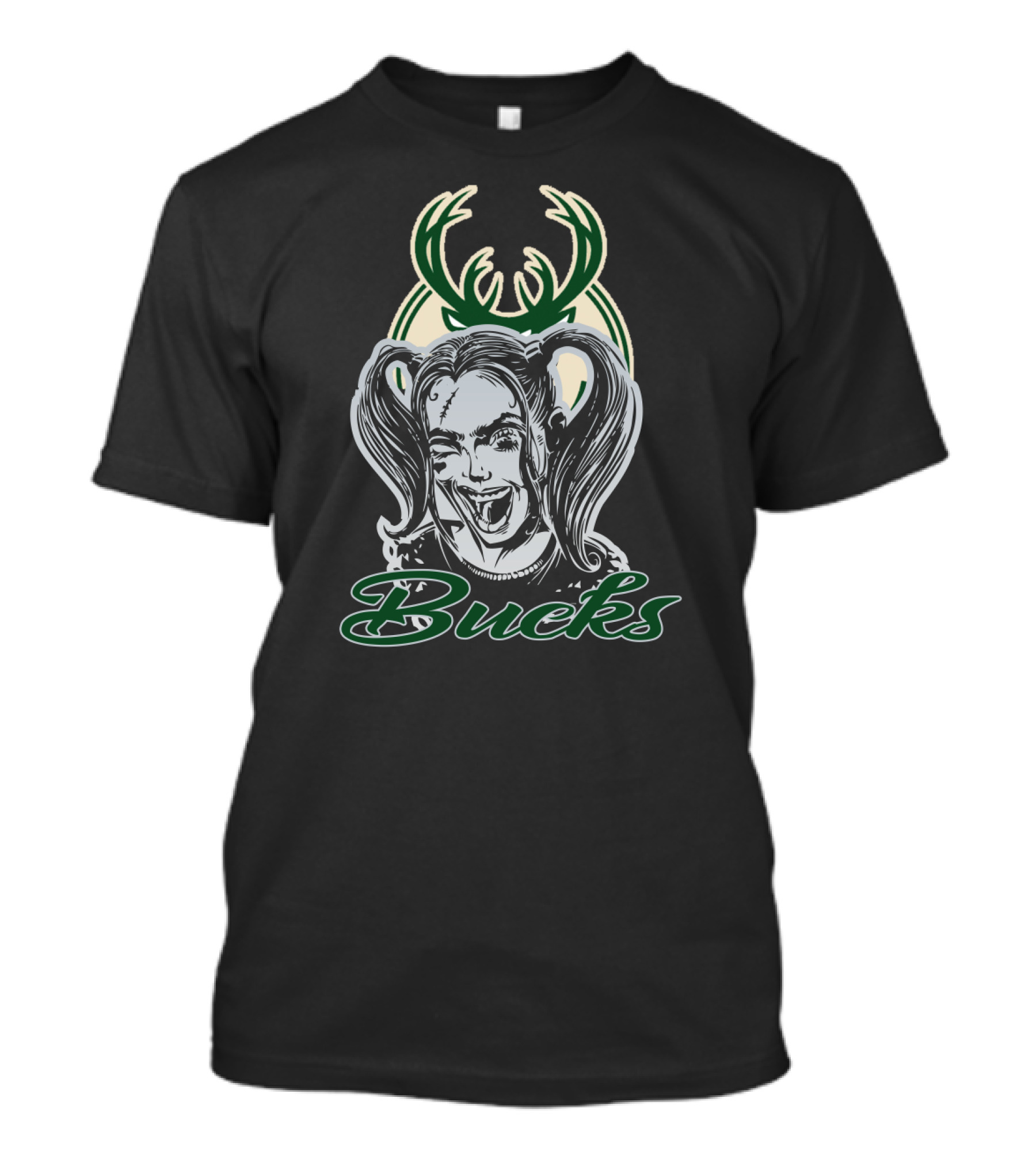 Bucks Harley Quinn Milwaukee Fans T-Shirt