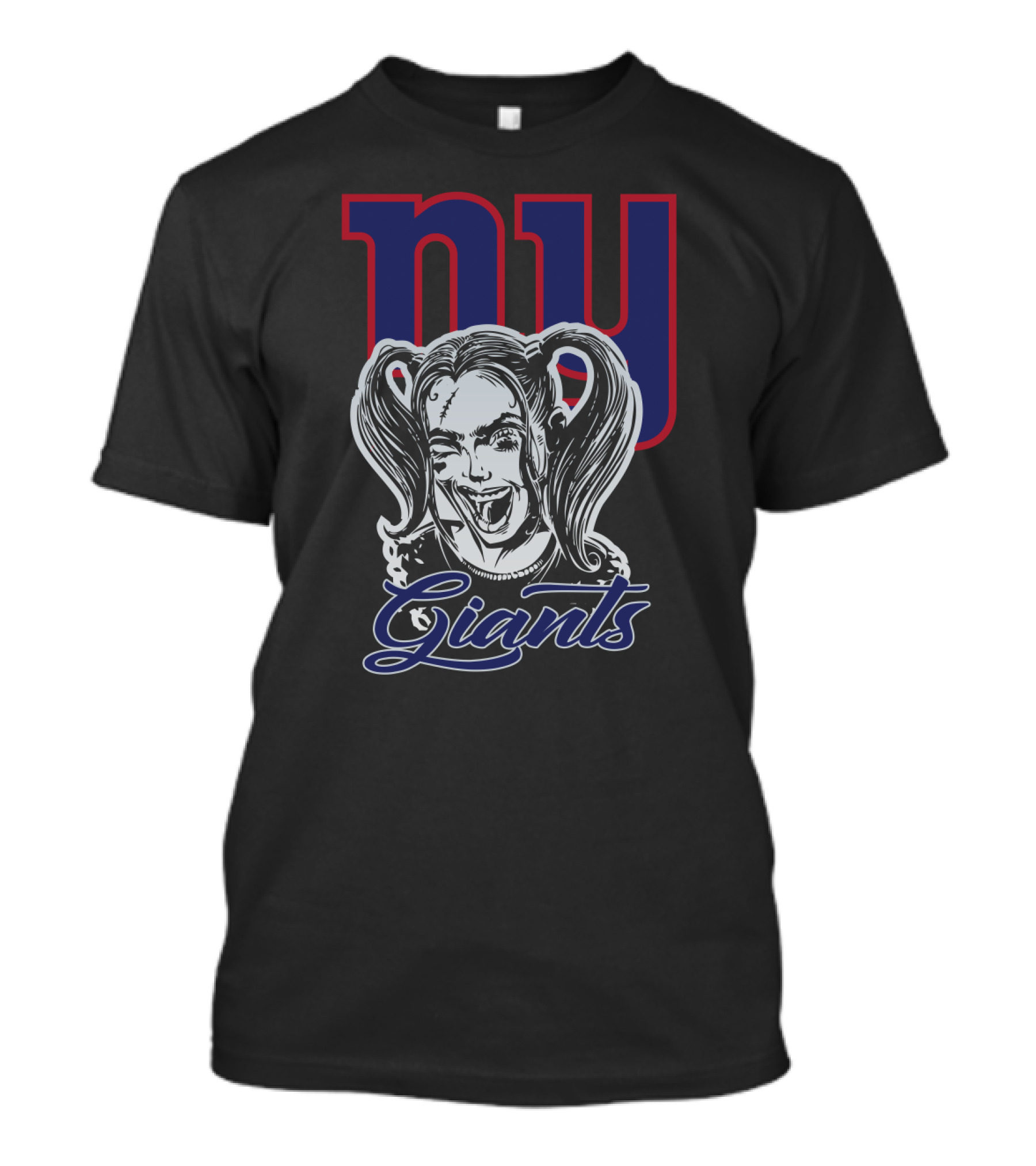 Harley Quinn Ny Giants Fan Crossover T-Shirt