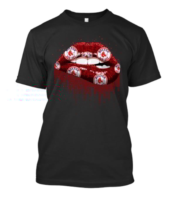 Boston Red Sox Glitter Lips Fan T-Shirt