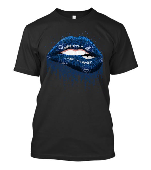 Toronto Maple Leafs Glitter Lips Bold Fan Expression T-Shirt