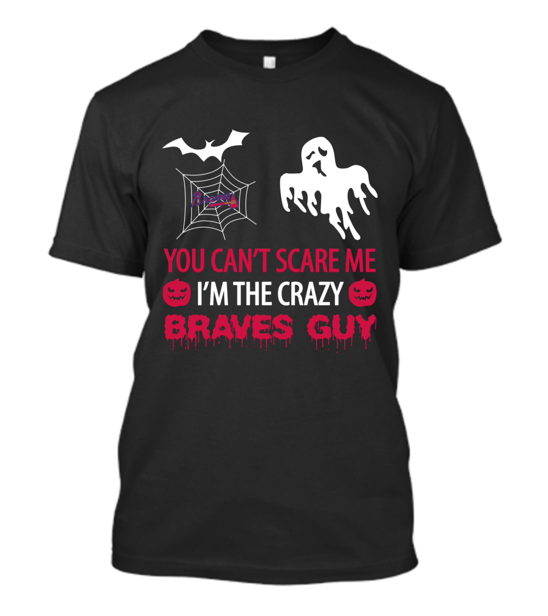 Atlanta Braves Crazy Halloween Ghost And Pumpkin T-Shirt