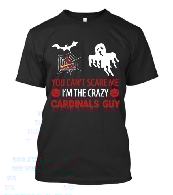 St. Louis Cardinals Halloween Scare Ghost Spiderweb Crazy Cardinals Guy T-Shirt