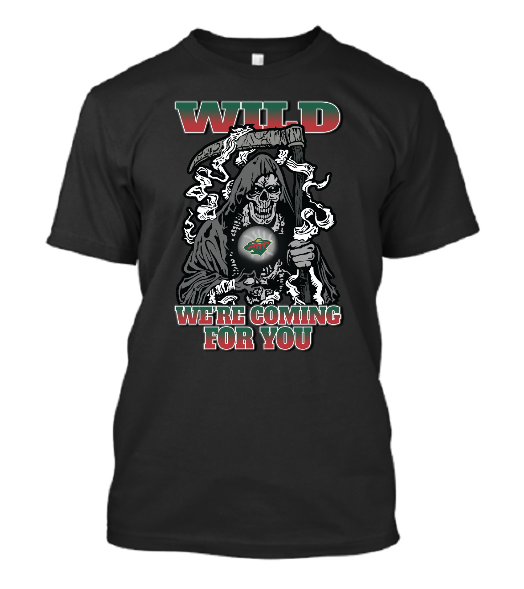 Minnesota Wild Grim Reaper We're Coming For You T-Shirt