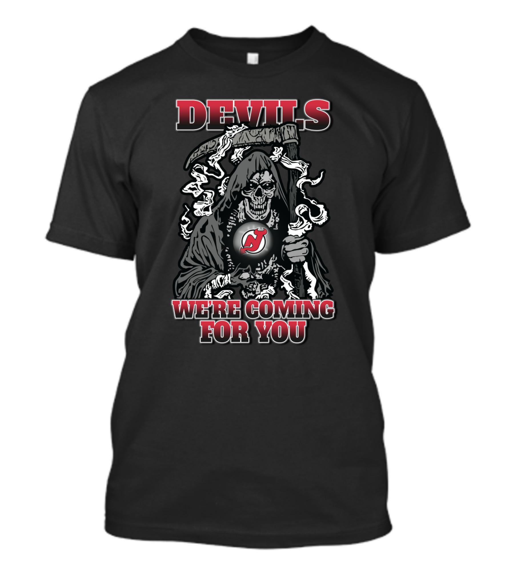 New Jersey Devils Grim Reaper We're Coming For You T-Shirt