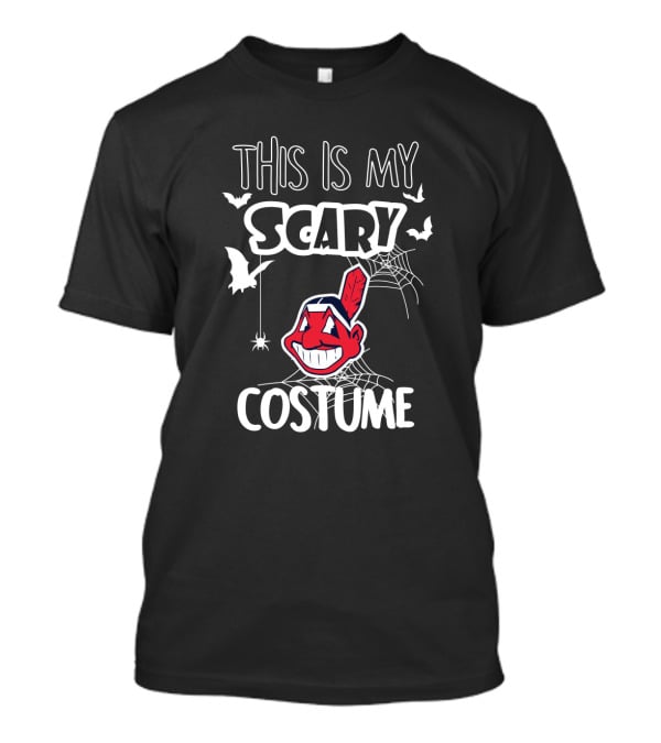 This Is My Scary Costume Cleveland Indians Logo Halloween T-Shirt