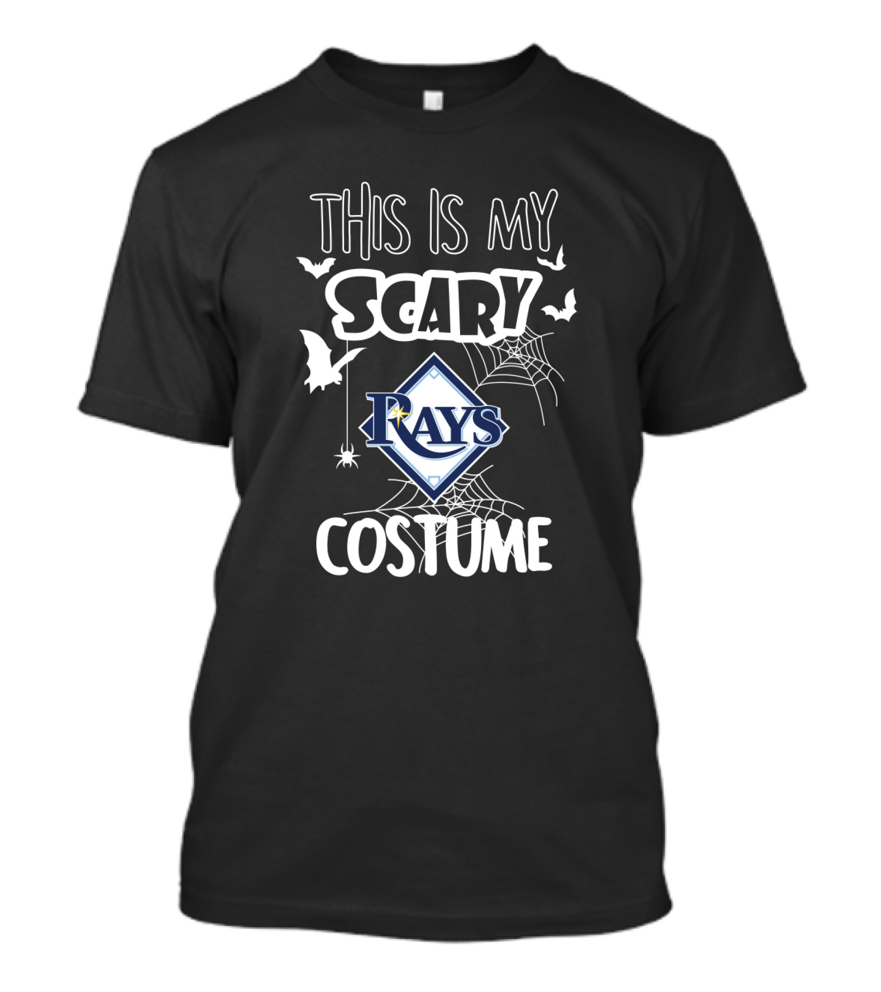 This Is My Scary Rays Costume Tampa Bay Halloween Bats Spiders Web T-Shirt
