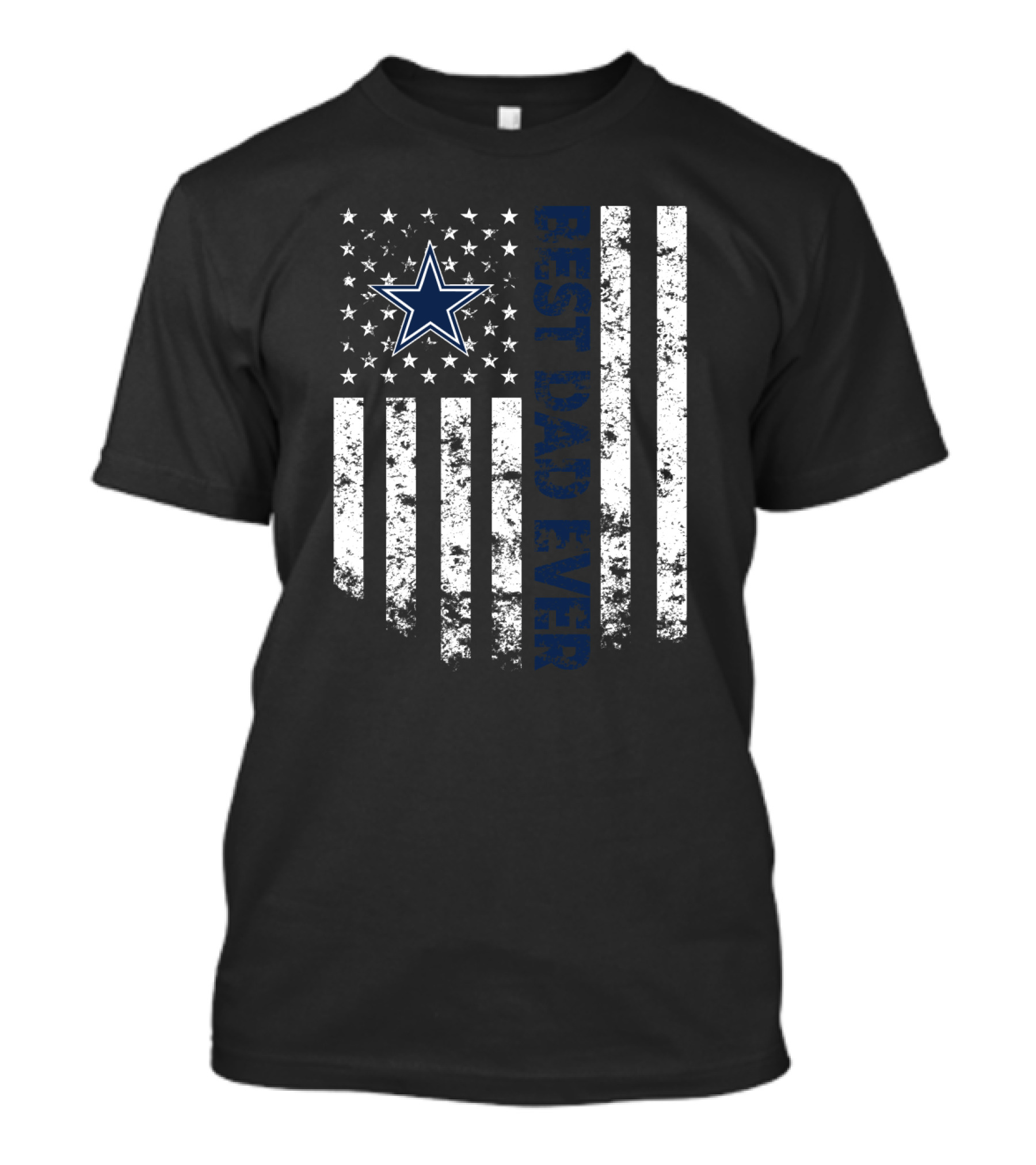 Best Dad Ever Dallas Cowboys Star Flag T-Shirt