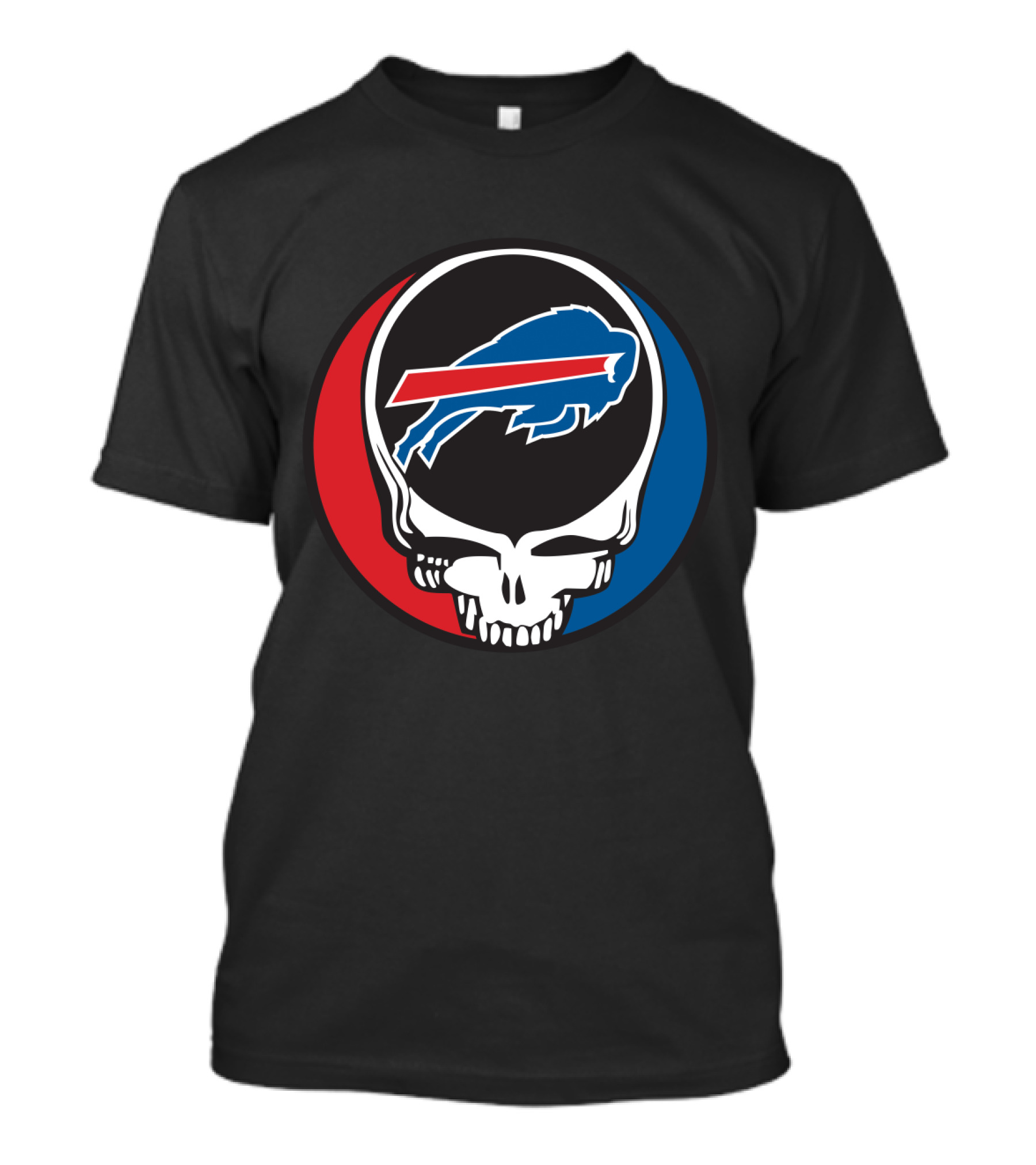 Buffalo Bills Grateful Dead Fan Skull Buffalo Logo Mark T-Shirt