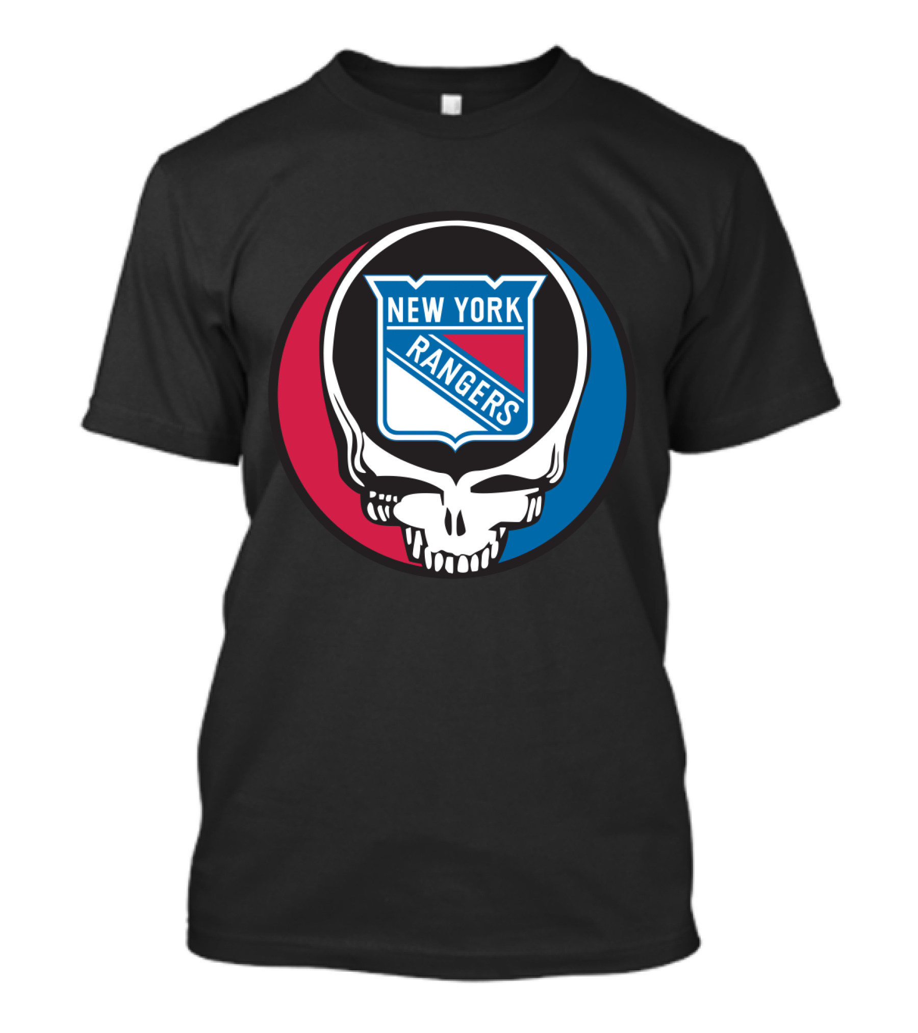 New York Rangers Grateful Dead Steal Your Face Skull Logo Fan T-Shirt