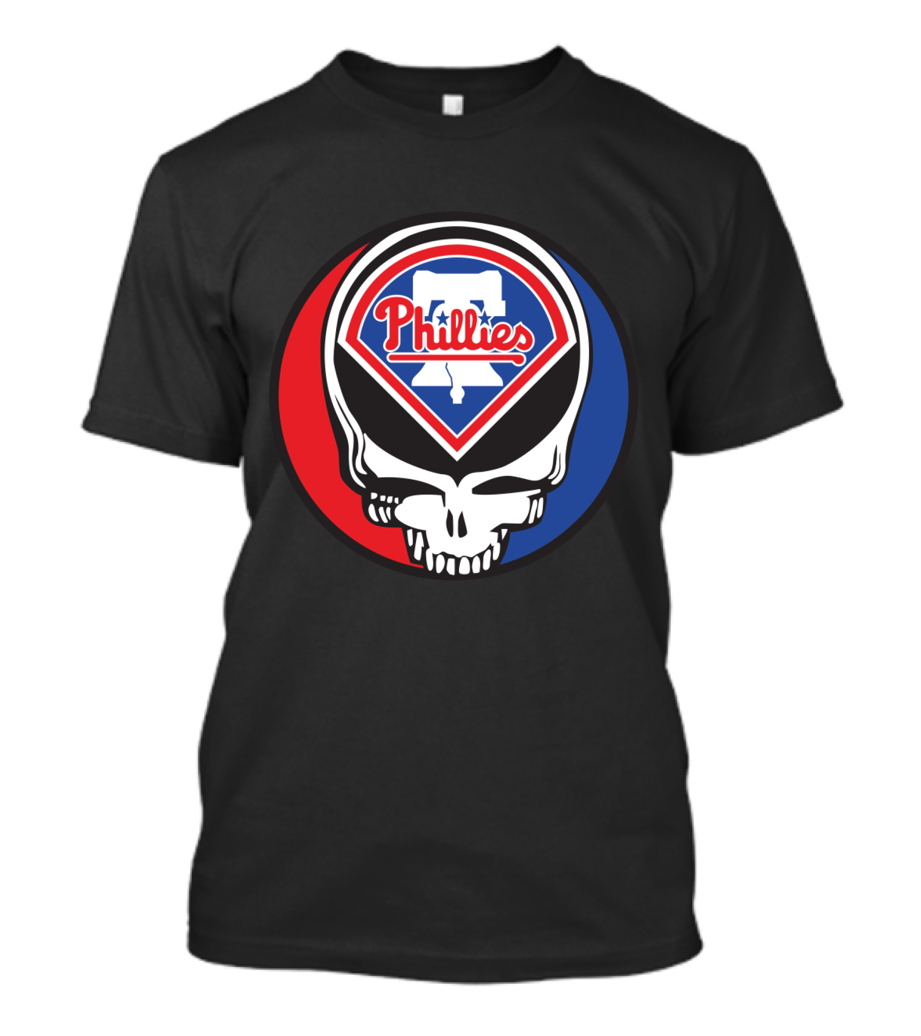 Philadelphia Phillies Grateful Dead Mashup Skull T-Shirt