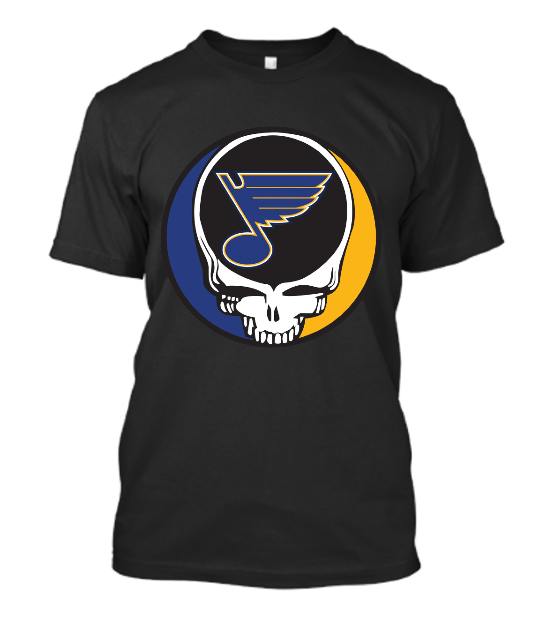 Grateful Dead St. Louis Blues Skull Logo Fusion T-Shirt