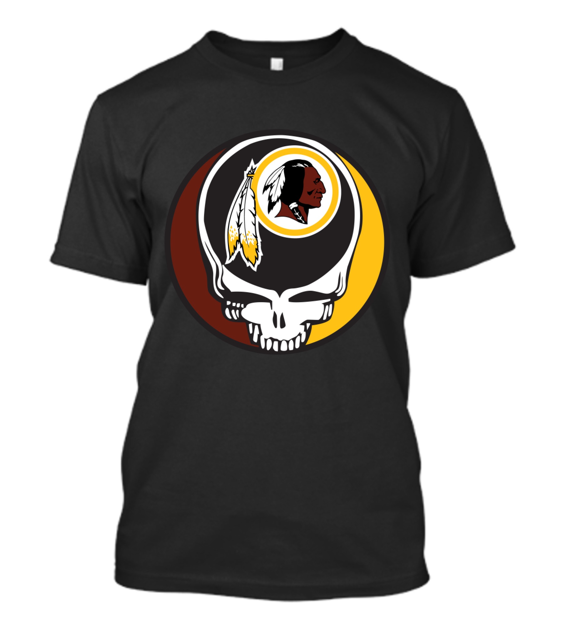 Grateful Dead And Washington Redskins Logo Fusion T-Shirt