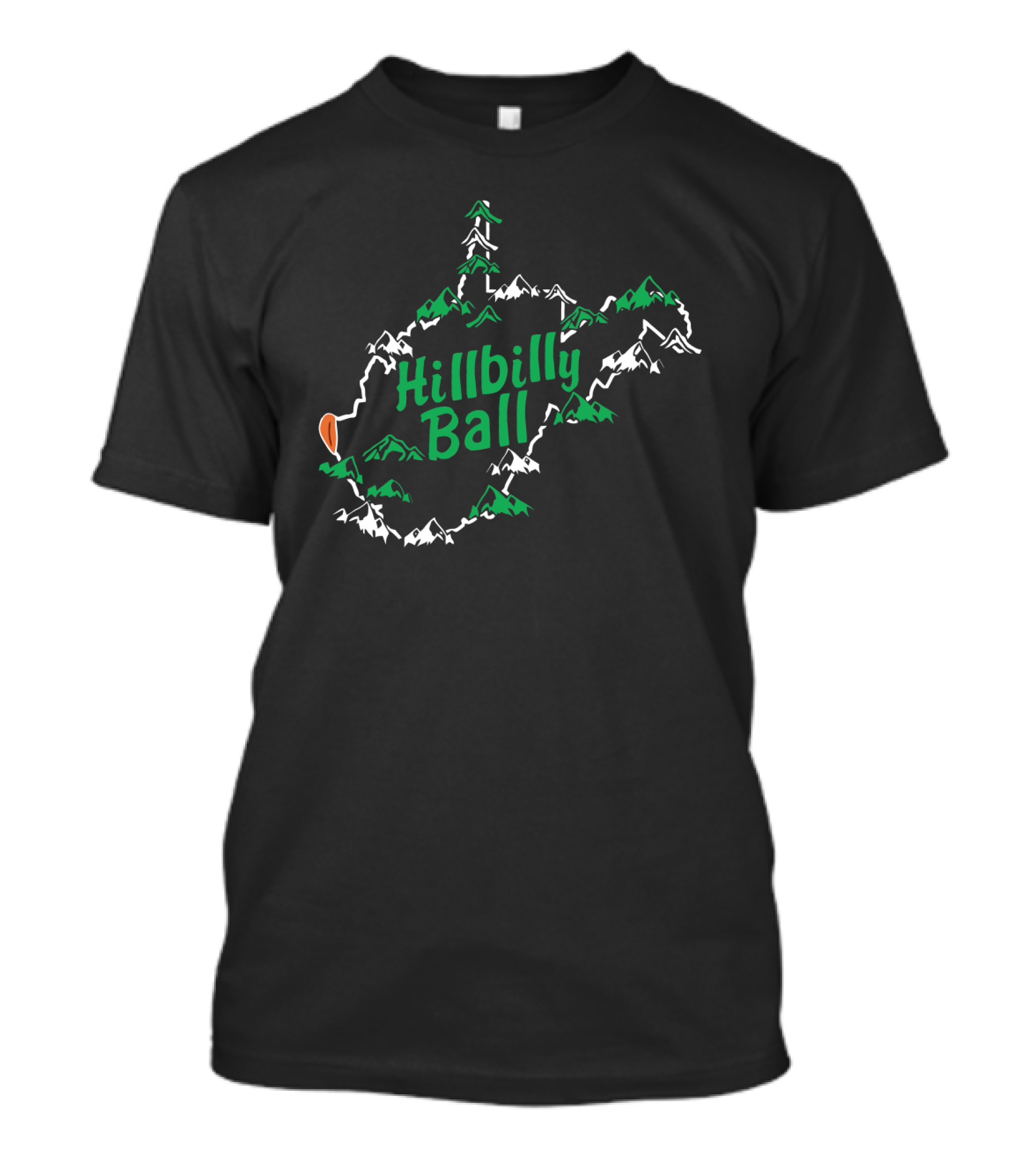 Hillbilly Ball Hometown Sportwear Mountain Outline T-Shirt