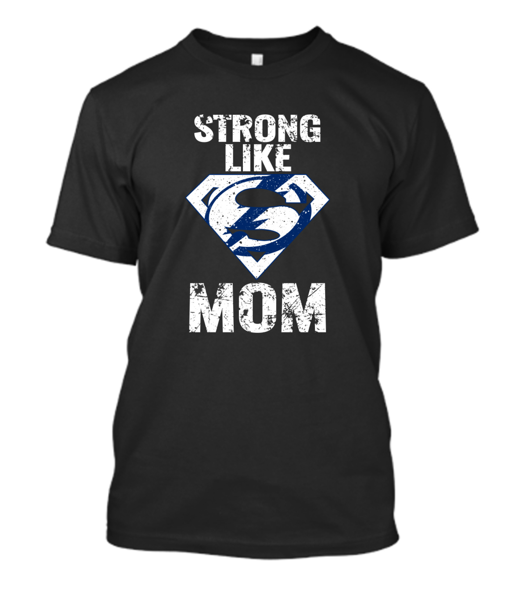 Strong Like Mom Tampa Bay Lightning Superhero T-Shirt