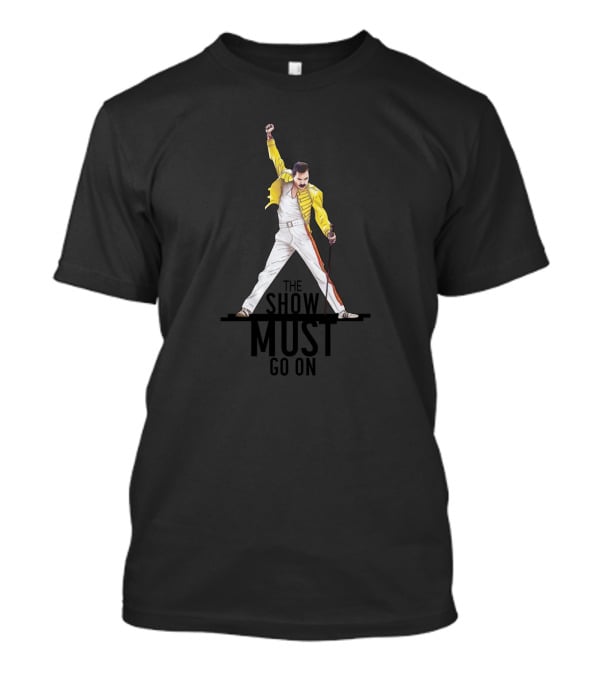 The Show Must Go On Bohemian Rhapsody Iconic Yellow Jacket Pose T-Shirt