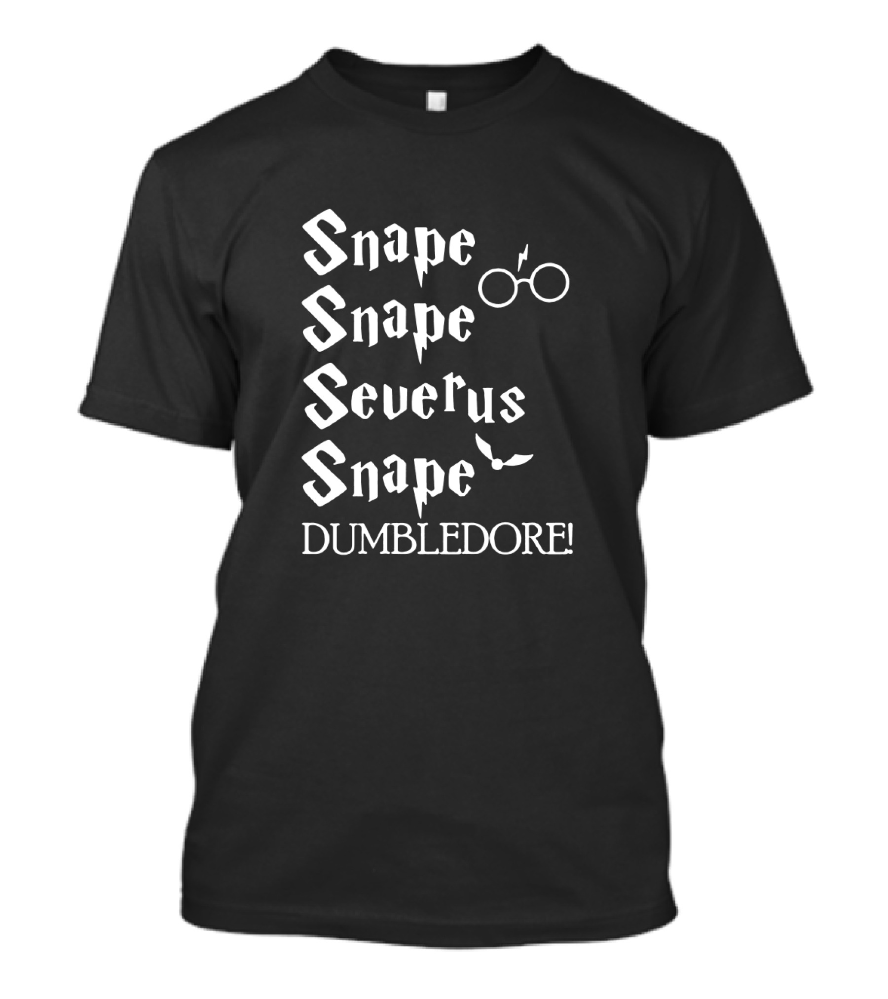 Snape Severus Snape Dumbledore Wizard Glasses Lightning Scar Owl T-Shirt
