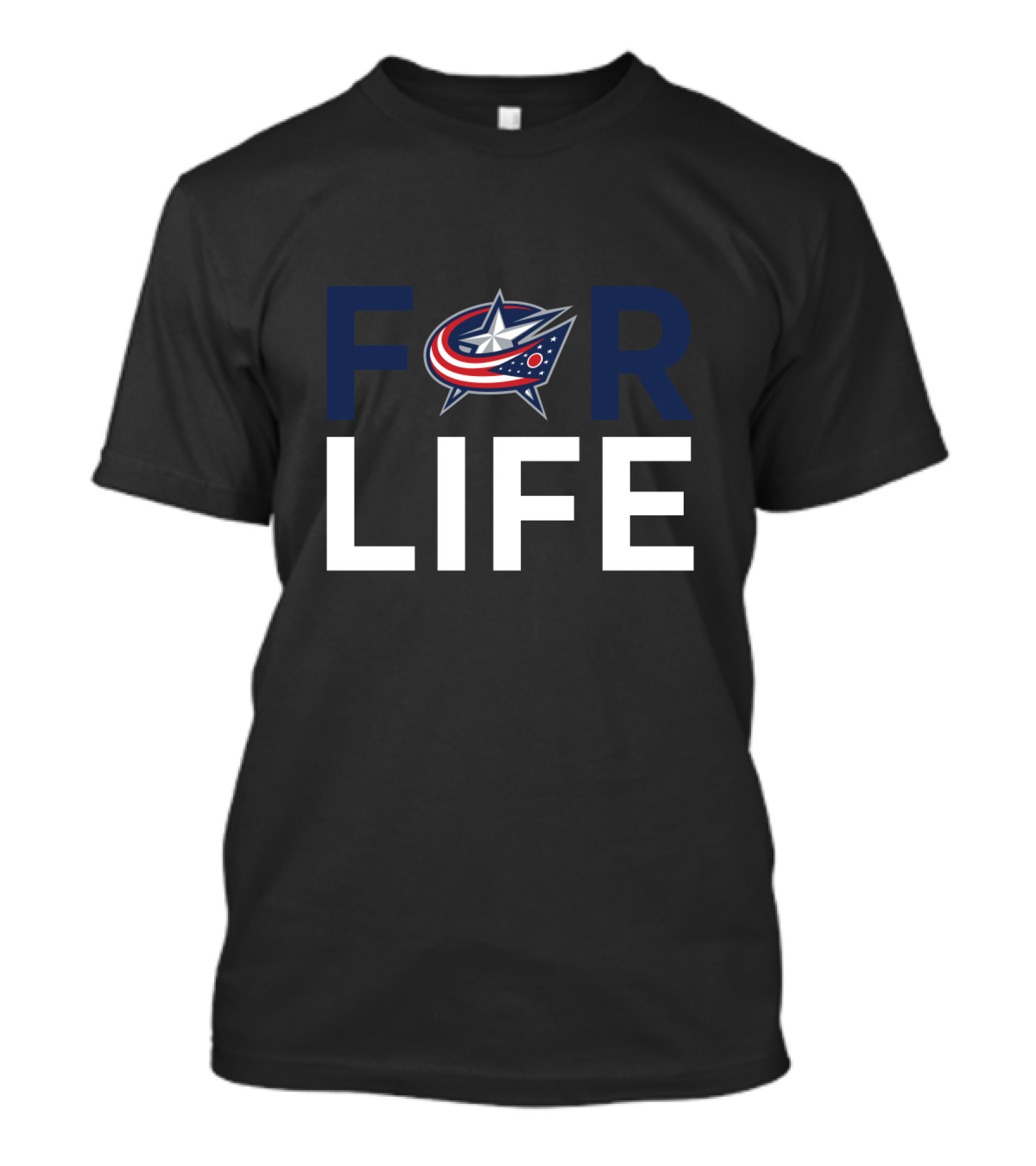 Columbus Blue Jackets For Life Fan Loyalty Support T-Shirt
