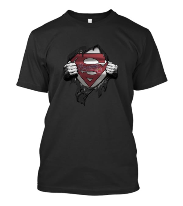 Superman Braves Logo Atlanta Fans Iconic Mashup T-Shirt