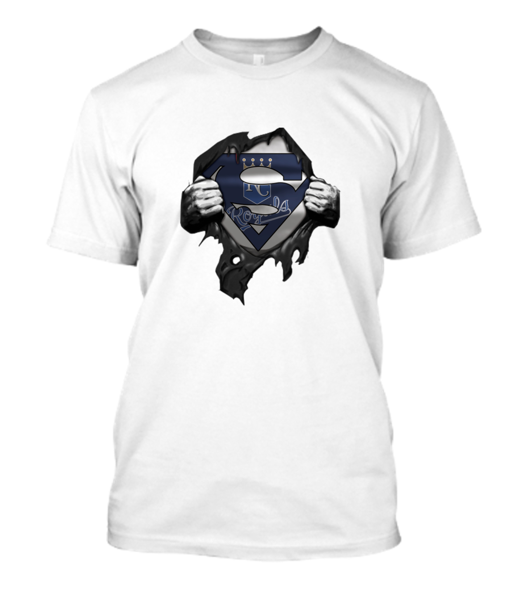 Kansas City Royals Superman Logo Fan Crossover T-Shirt