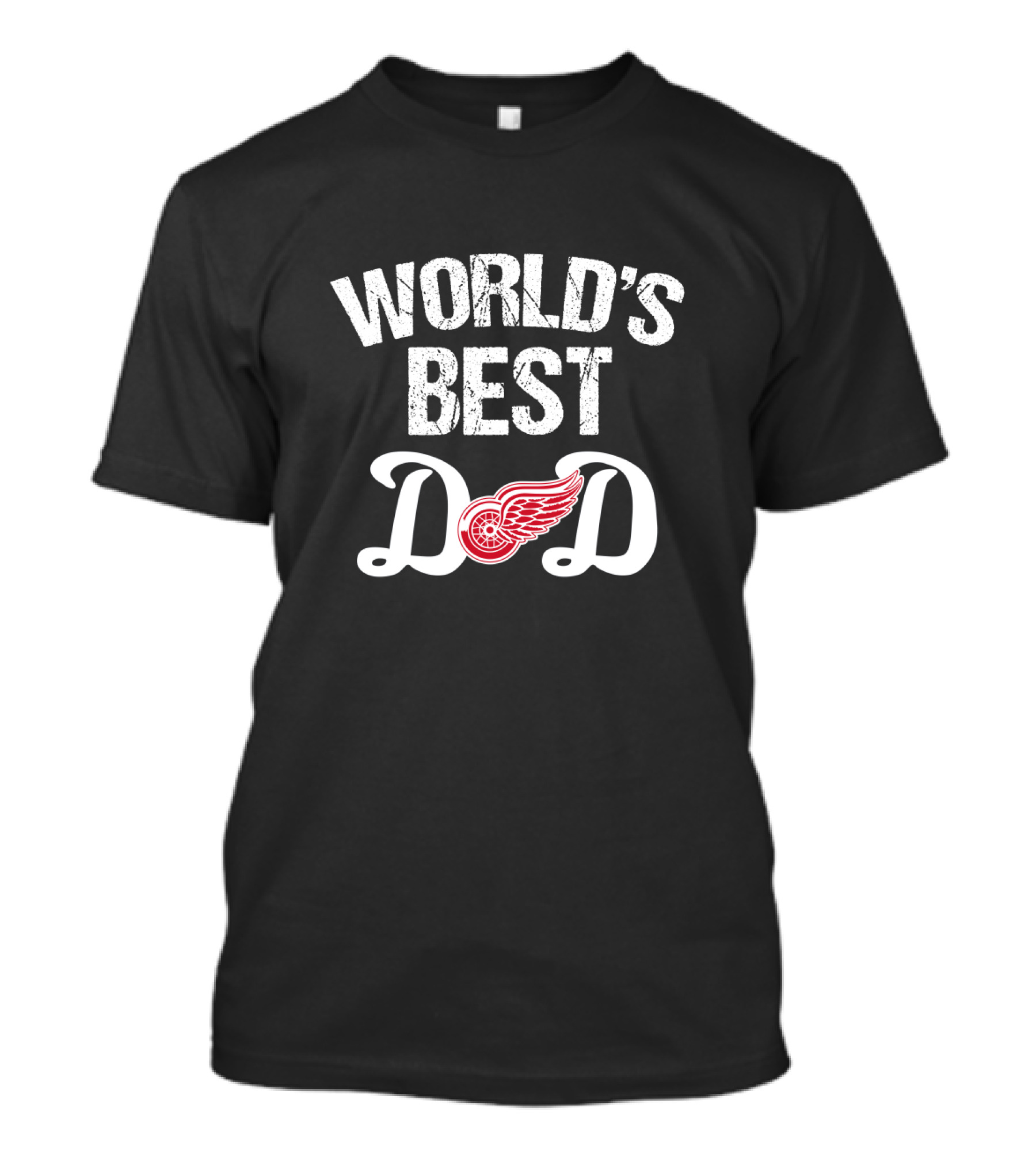 World's Best Dad Detroit Red Wings Fan T-Shirt