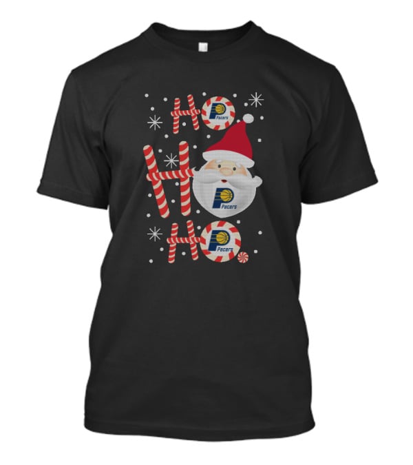Ho Ho Ho Santa Claus Indiana Pacers Christmas Fans T-Shirt