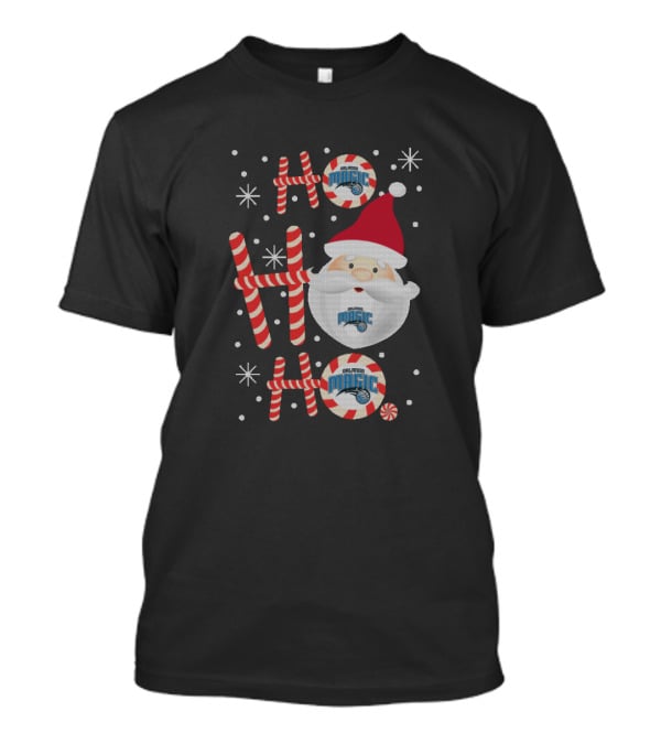 Ho Ho Ho Orlando Magic Christmas Santa Fan Festive Theme T-Shirt