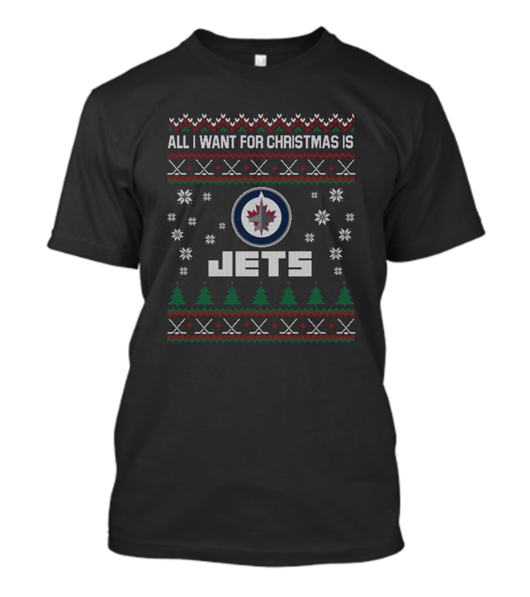 All I Want For Christmas Is Winnipeg Jets Festive T-Shirt