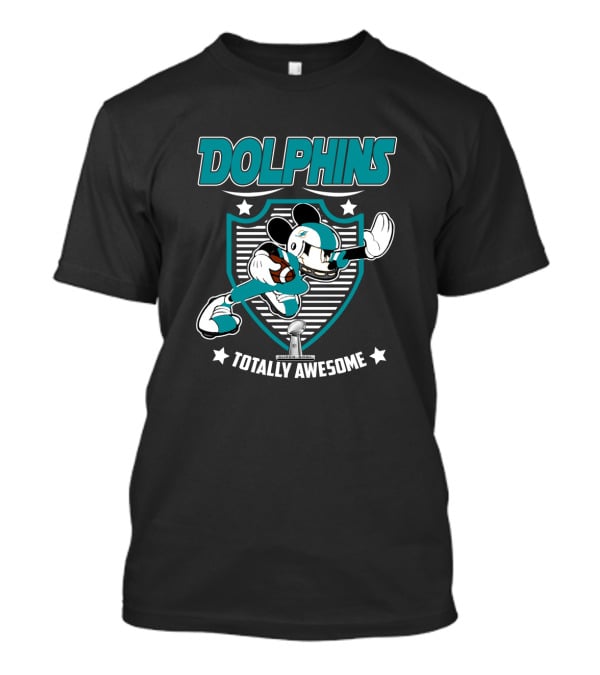 Dolphins Totally Awesome Mickey Football T-Shirt