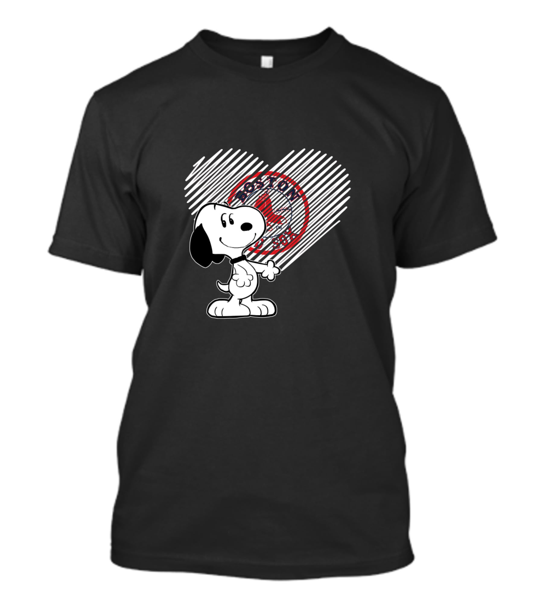 Snoopy Boston Red Sox Heart T-Shirt