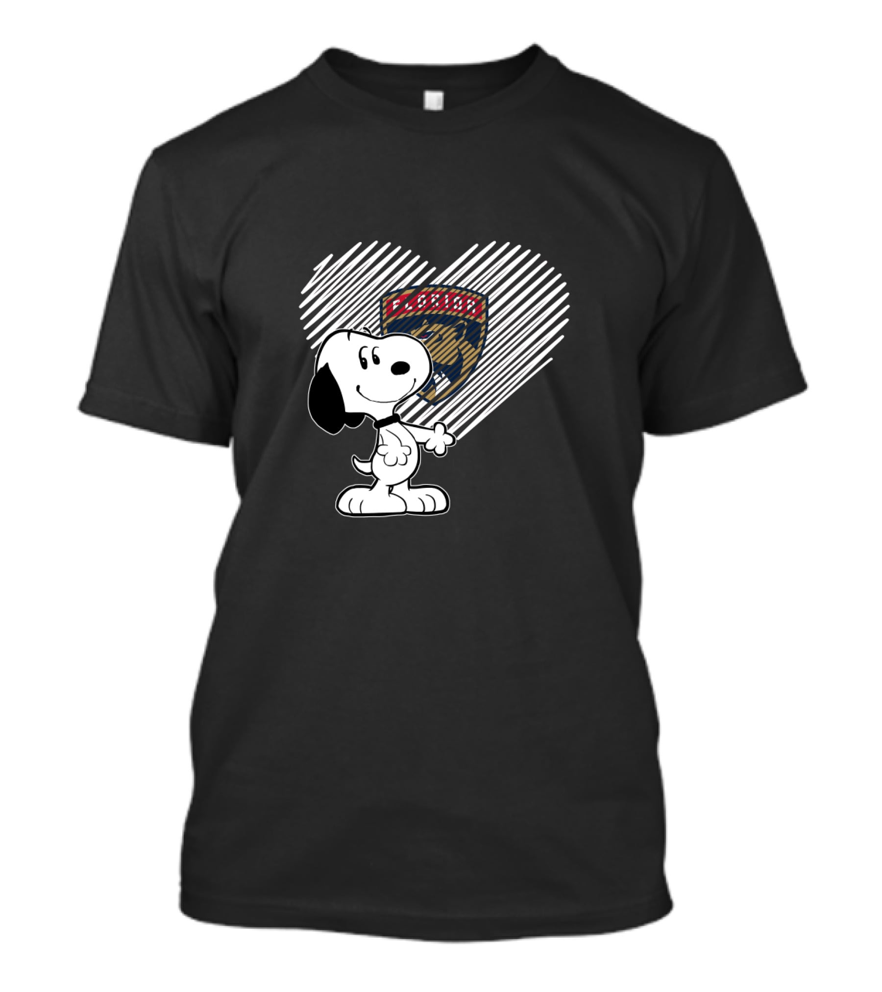 Snoopy Heart Florida Panthers Peanuts NHL Collaboration T-Shirt