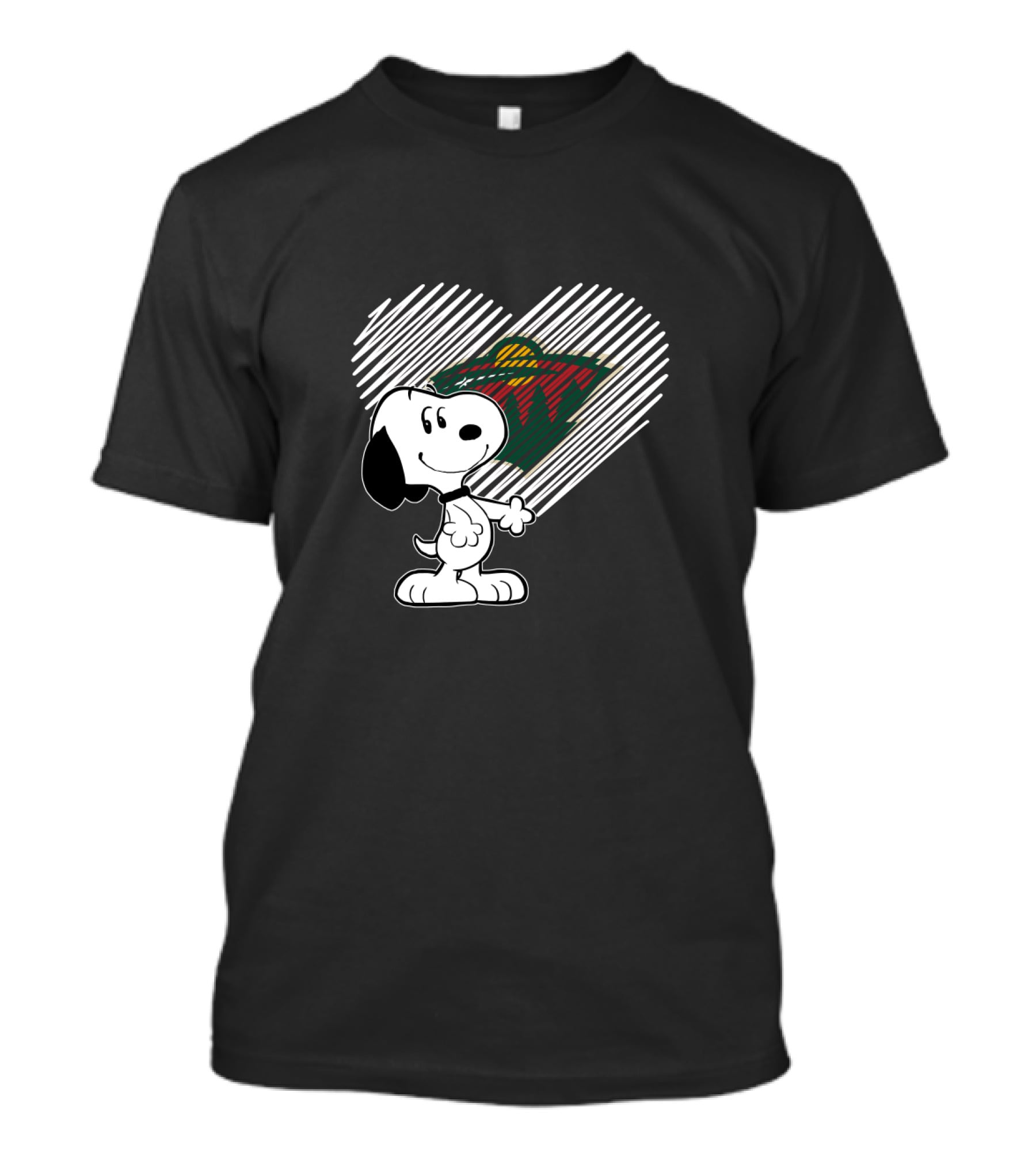 Snoopy Heart Minnesota Wild Iconic Love Collaboration T-Shirt