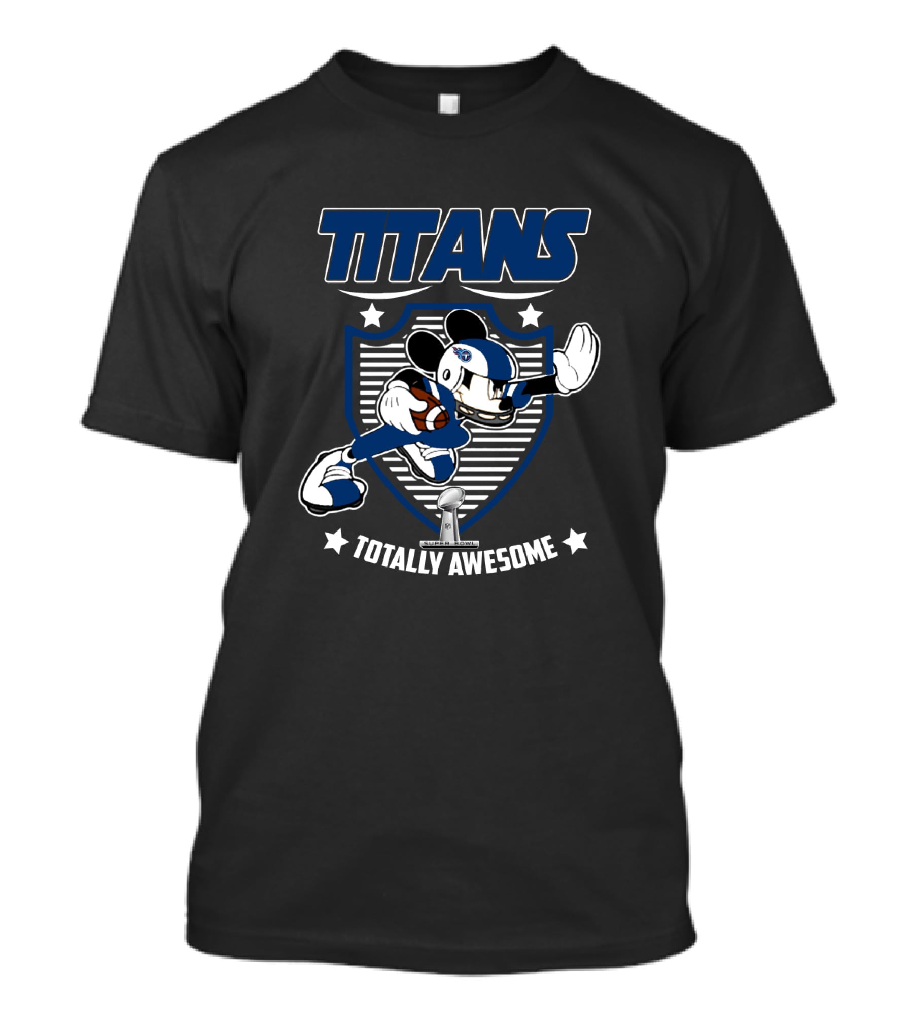 Titans Totally Awesome Mickey Football Fan Gear T-Shirt