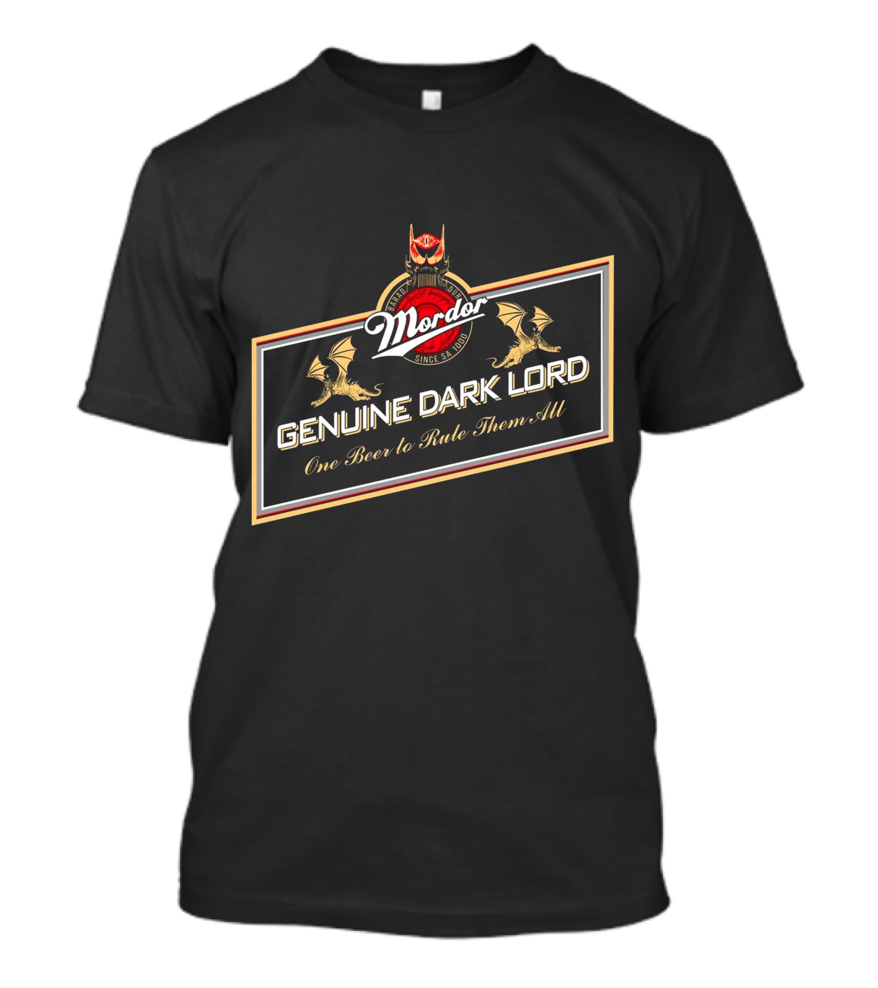 Mordor Genuine Dark Lord One Beer To Rule Them All T-Shirt