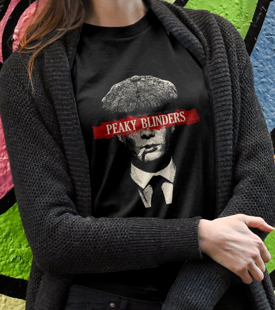 Peaky Blinders Smoking Man With Newsboy Cap T-Shirt